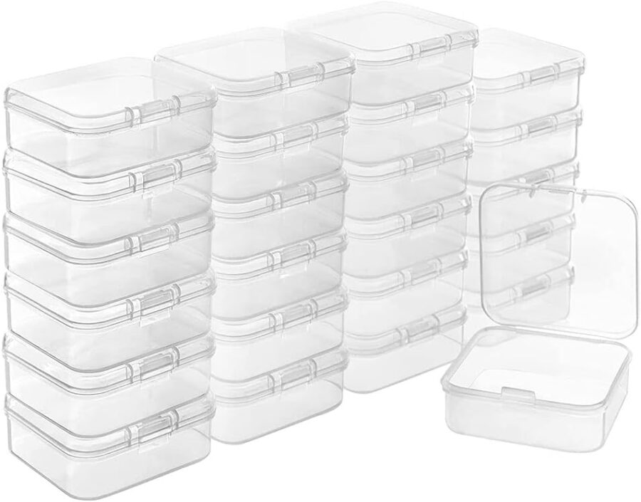 Storage Box, 10 Pack Mini Storage Containers, Storage Boxes, Transparent Storage Boxes, Multifunctional Storage Box for Small Items and Other Craft Projects