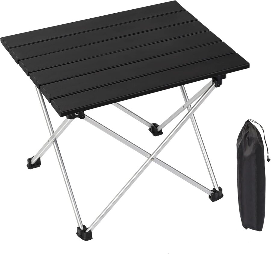 Portable Camping Table, Light Outdoor Folding Table, Small Compact Picnic Aluminum Table with Carrying Bag for Camping, Picnic, Barbecue, Hiking, Fishing