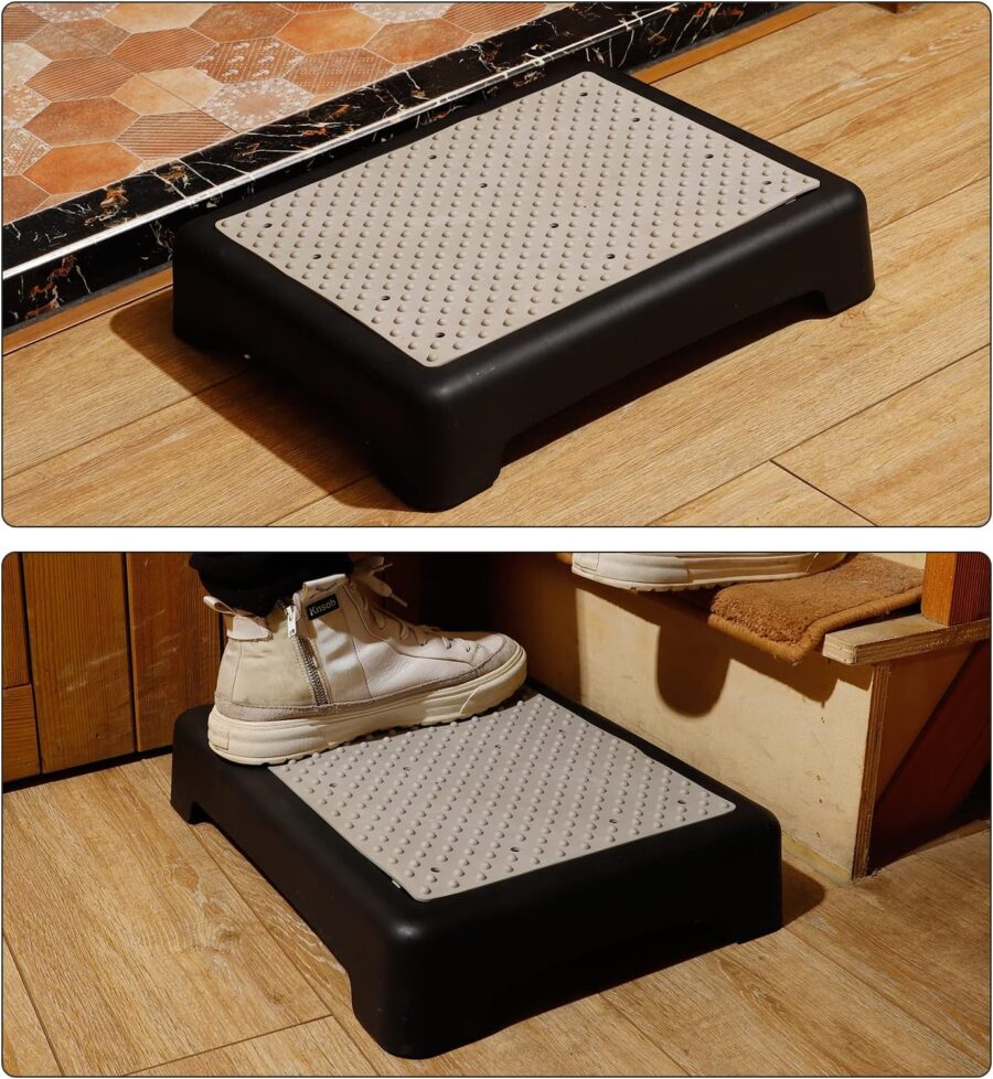 Step Stool, Indoor Outdoor Non-Slip Platform Step Stools for Adults ＆ Elderly Senior, Portable Anti-Fall Safety Step Platform, Large Size 3.5 Inch High Rise Stairs - Image 2
